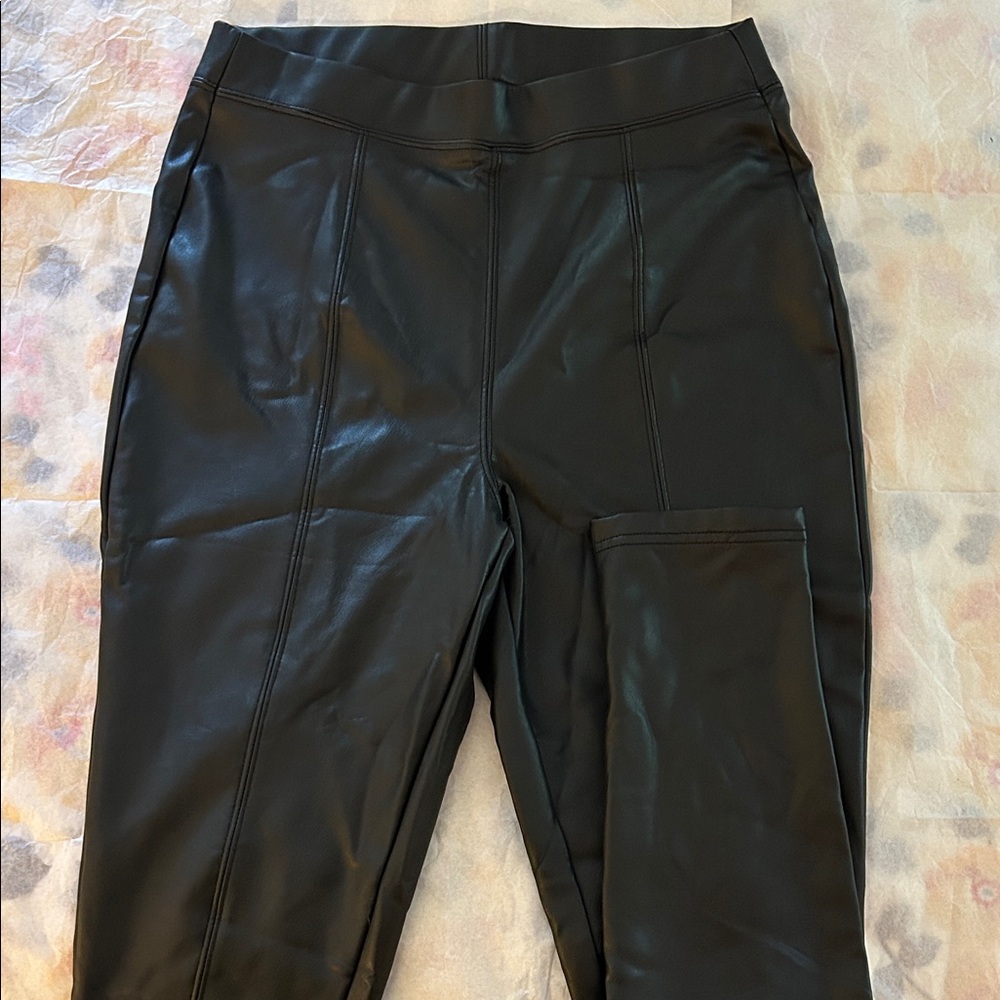 Ci Sono Black Faux Leather Pants